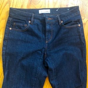 LOFT dark skinny jeans